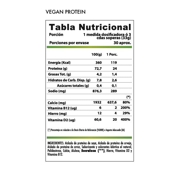 Vegan Protein Revitta Vainilla 2.2 lbs
