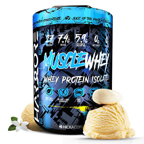 Proteina Hexacore Muscle Whey isolate 4.8 libras 64 servicios