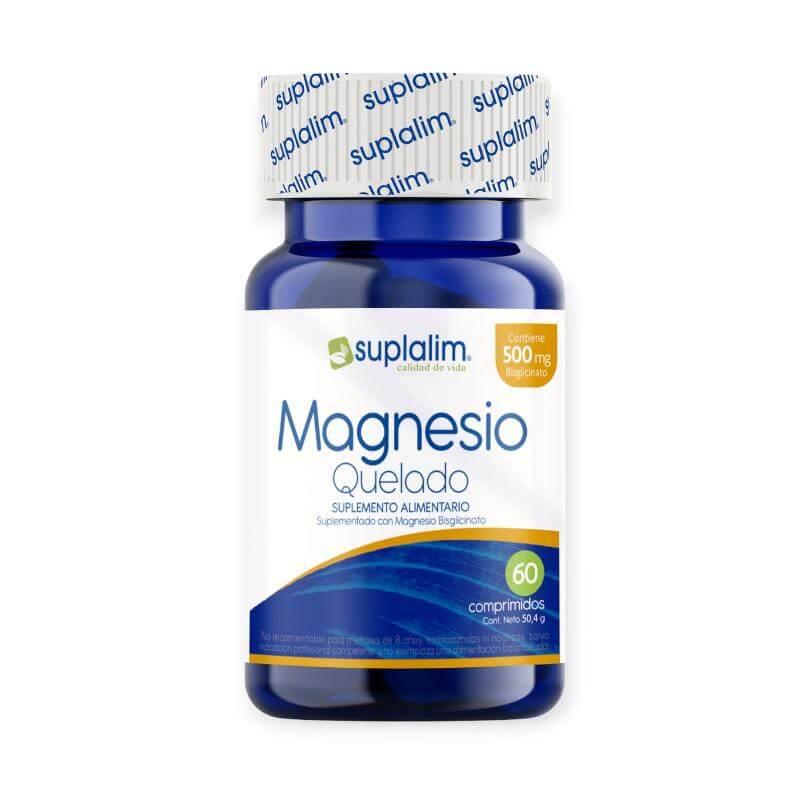 Magnesio Quelado 500 Mg 60 Comprimidos Suplalim