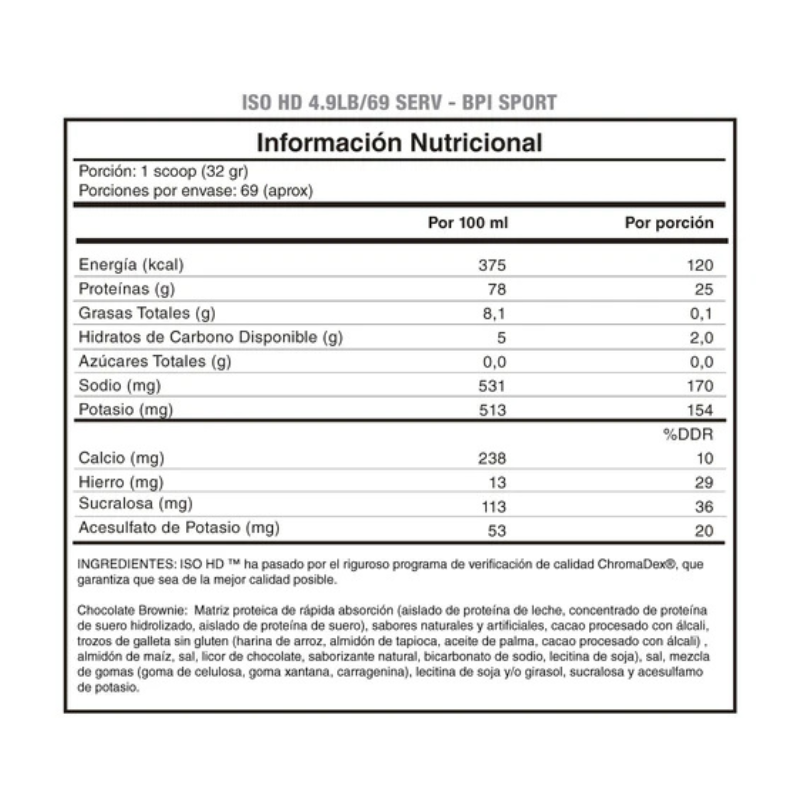 Proteína Bpi Iso Hd 4.9 Lbs Cookies and Cream