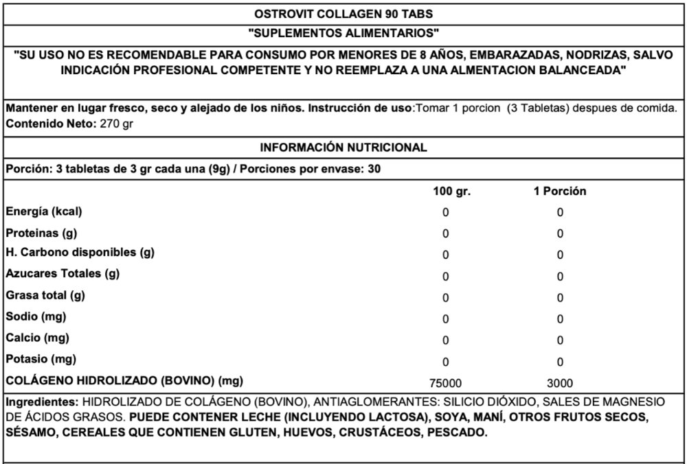 Ostrovit Colageno 90 Tabs