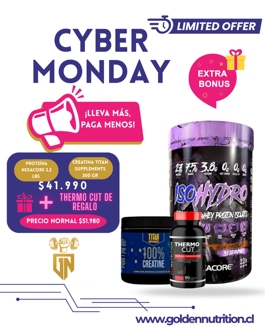 Combo Fuerza y Recuperación – Hexacore ISO Hydro + Titan Creatina + Regalo Especial