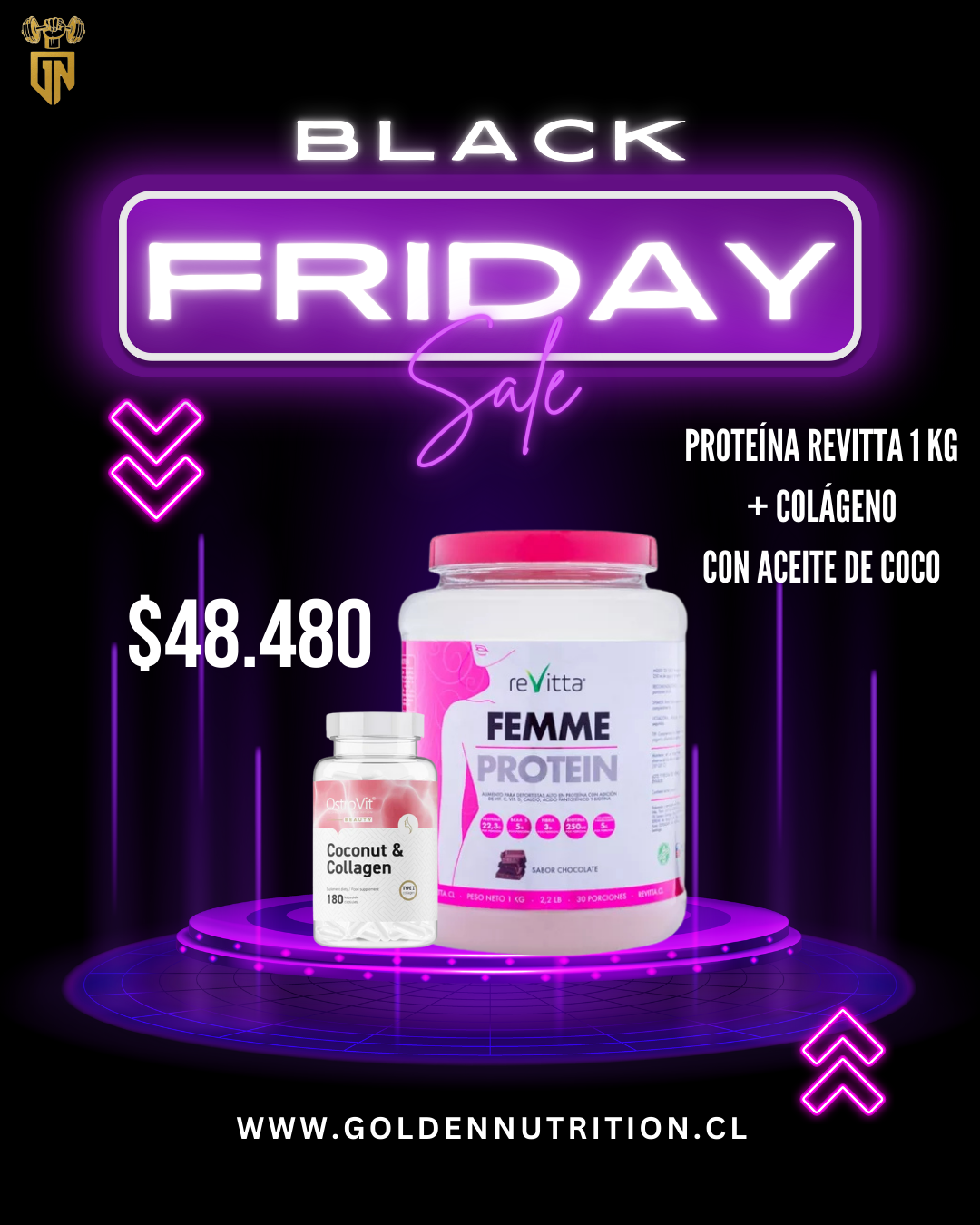 FEMME PROTEIN REVITTA 1kg+ COLAGENO & ACEITE DE COCO OSTROVIT 180 CAPS