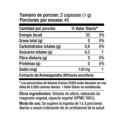 Ashwagandha Enerlife 90 Capsulas