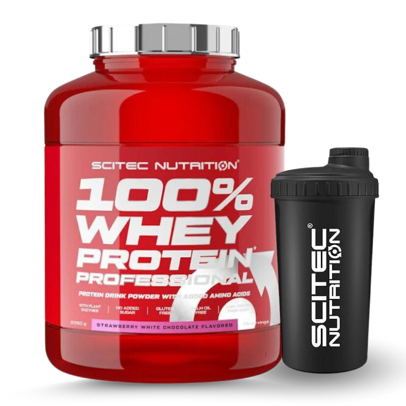 Scitec 100% Whey Protein Professional 2.350 GR / Frutilla y Chocolate Blanco