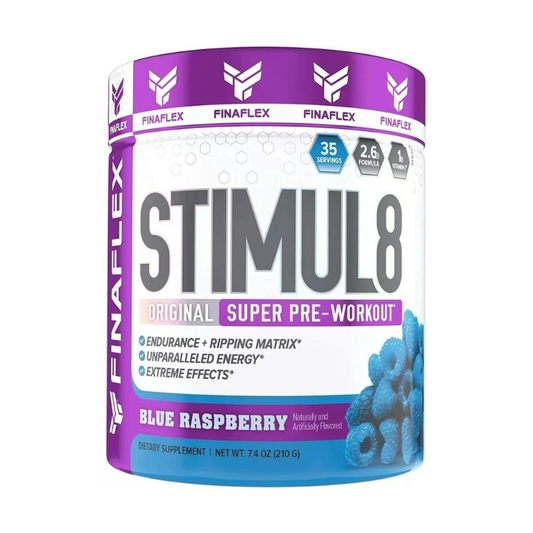 Pre-Entreno Finaflex Stimul8 / 30 Servicios Blue Raspberry