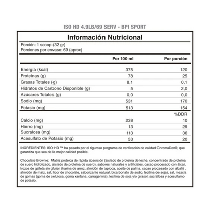 Proteína Bpi Iso Hd 4.9 Lbs Cookies and Cream